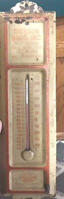 Vtg Advertising Thermometer Dickson Bros  440 S Galloway Mesquite TX