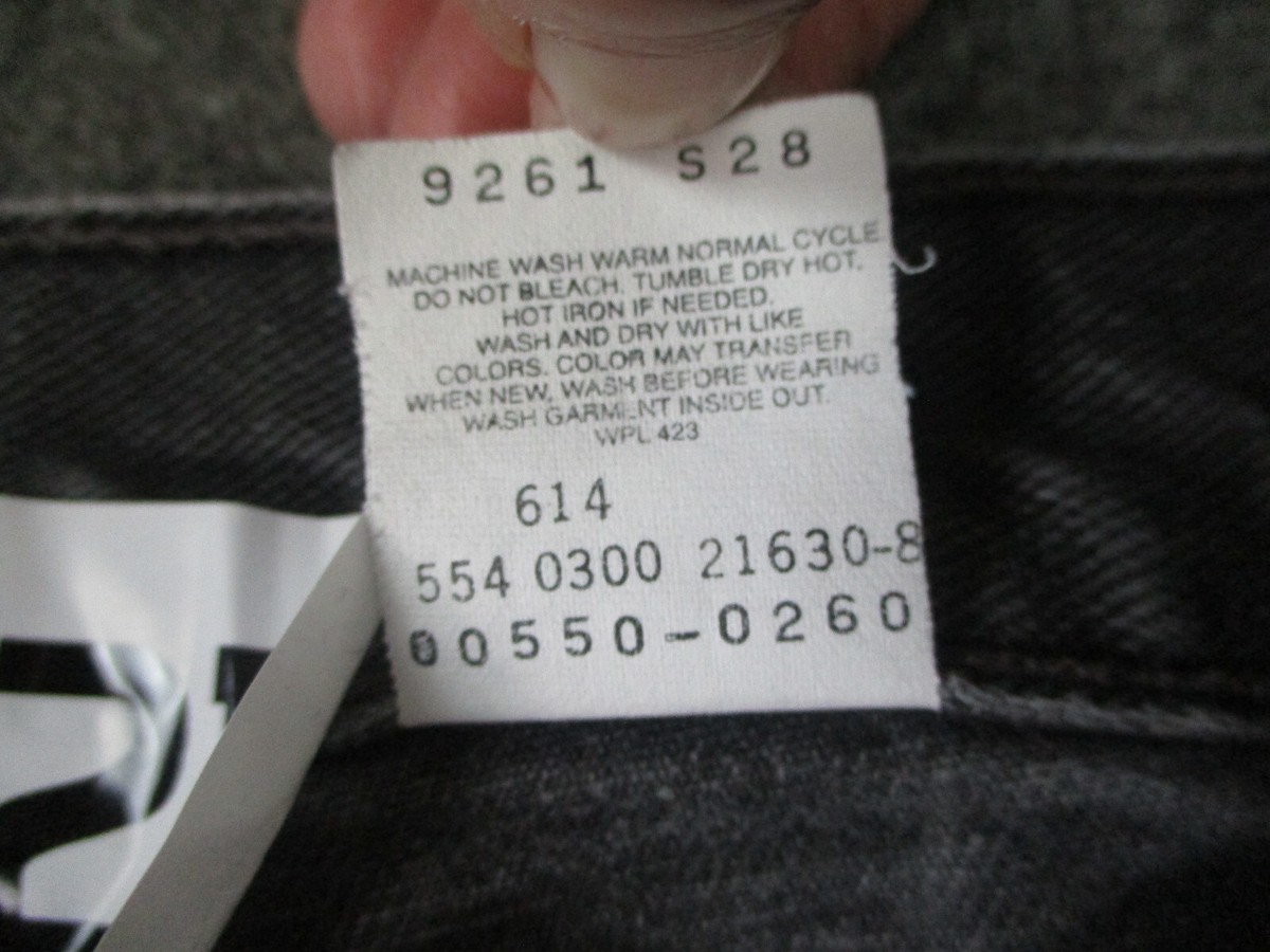 Levis 550 Jeans 38X32* Black Faded Relaxed Fit Baggy Made USA