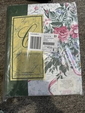 Vintage New In Wrappers - The Collection Charlotte Design Rose Sheet Set - Doube
