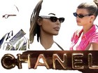 CHANEL Gold Black Sunglasses for Women