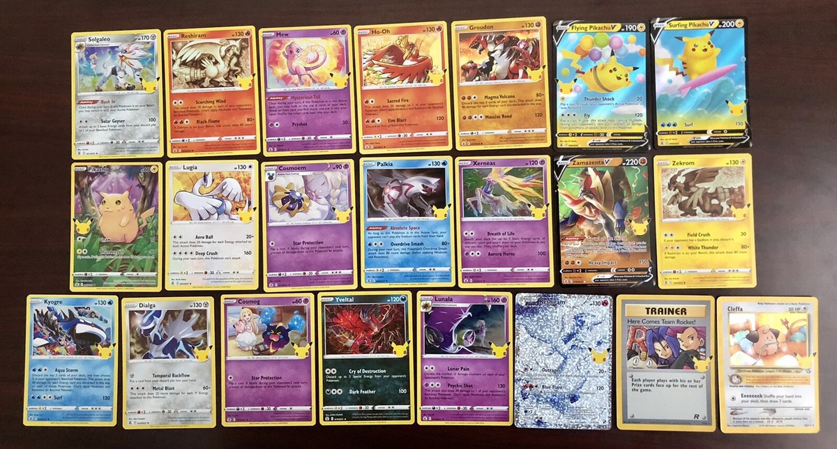 Pokemon Celebrations 25th Anniversary Cards Lot of 22 *MINT Pokemon Celebrations 25th Anniversary Cards Lot of 22 *MINT