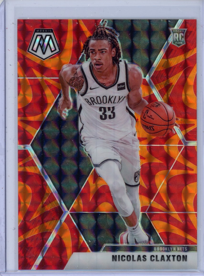 2019  Panini Mosaic #236 Nicolas Claxton Reactive Orange RC