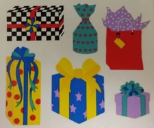 2 sheets Grossman's PRESENT Birthday  Stickers Vintage Discontinued