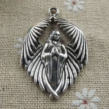 22 pcs tibetan silver angel fairy maiden charms pendant 43x28mm L-061