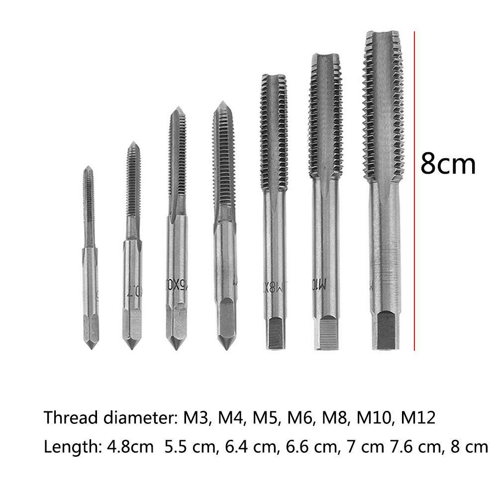7pcs M3 M4 M5 M6 M8 M10 M12 HSS Machine 