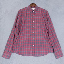 Ralph Lauren Denim  Supply Shirt Men's Large Red Plaid Button-Down Collared