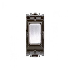 Mk Grid Plus ,1 Way Switch Module,stainless Steel Blk Insert.K4891BRCB