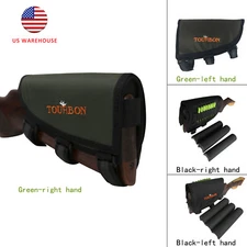 TOURBON Nylon Rifle Buttstock Holde Adjustable Cheek Rest Pad Right/Left Handed
