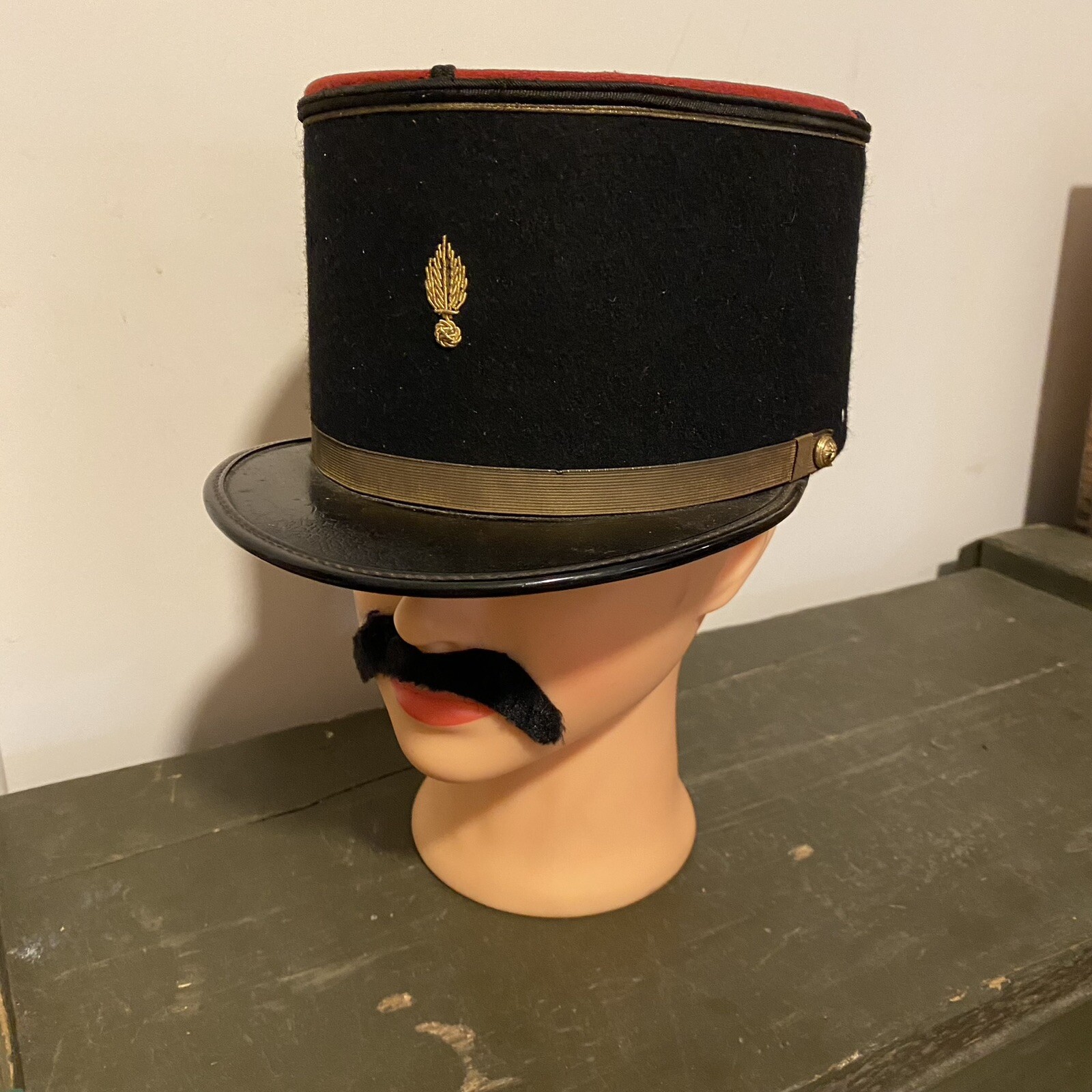 Vintage French Gendarme Hat, Army Uniform Cap Hat, Military Officers
