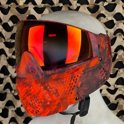 NEW Carbon CRBN Zero GRX Paintball Mask (More Coverage) - Tie-Dye Lava