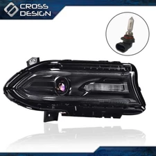 Fit For 2015-2022 Dodge Charger Halogen LED DRL Projector Headlight Right Lamp