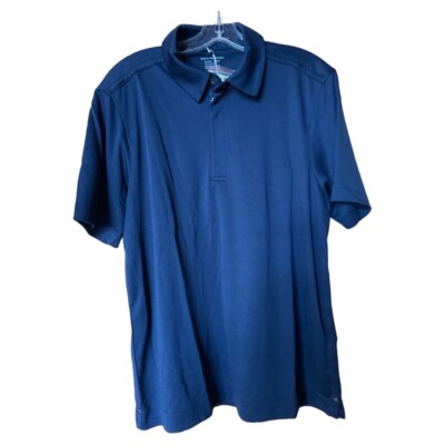 North End Sport Men s Performance Polo Shirt Wicking Sun Protect Navy Large New