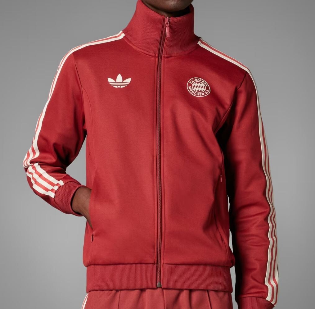 NEW MENS ADIDAS ORIGINALS BAYERN MUNICH TRACK JACKET ~SIZE LARGE