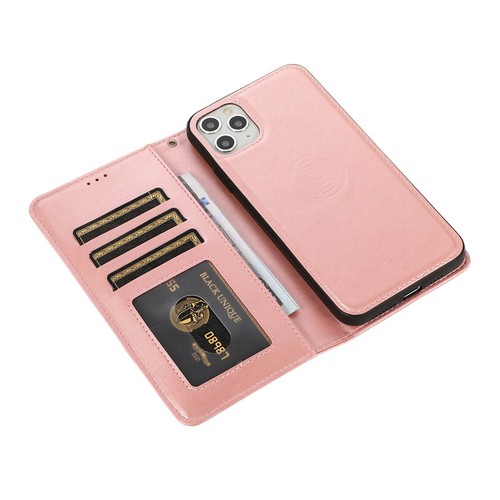 Custodia portafoglio rimovibile in pelle flip cover per iPhone 16e/15/14/13/12/11 XR SE 8 - Foto 35 di 38