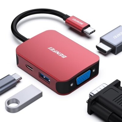 BENFEI USB C HUB 4in1,USB C Multiport-Adapter