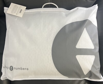 NEW SLEEP NUMBER COMFORT FIT CONFORFIT STANDARD BED PILLOW & STORAGE BAG TAGS
