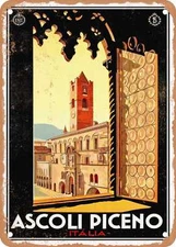 METAL SIGN - 1932 Ascoli Piceno Italy Vintage Ad