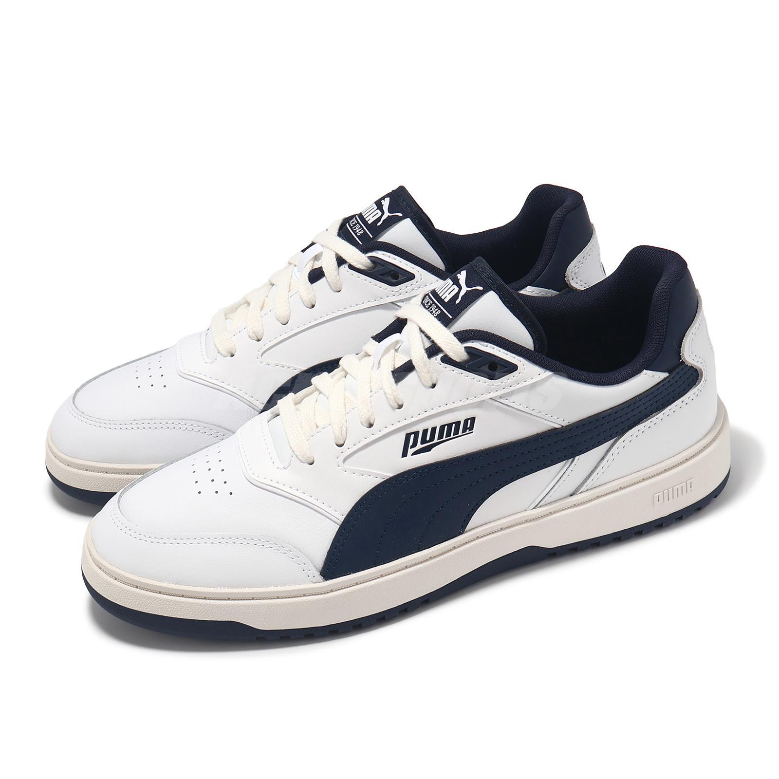 Мужская повседневная обувь Puma Doublecourt White Club Navy, стиль жизни, кроссовки 393284-13
