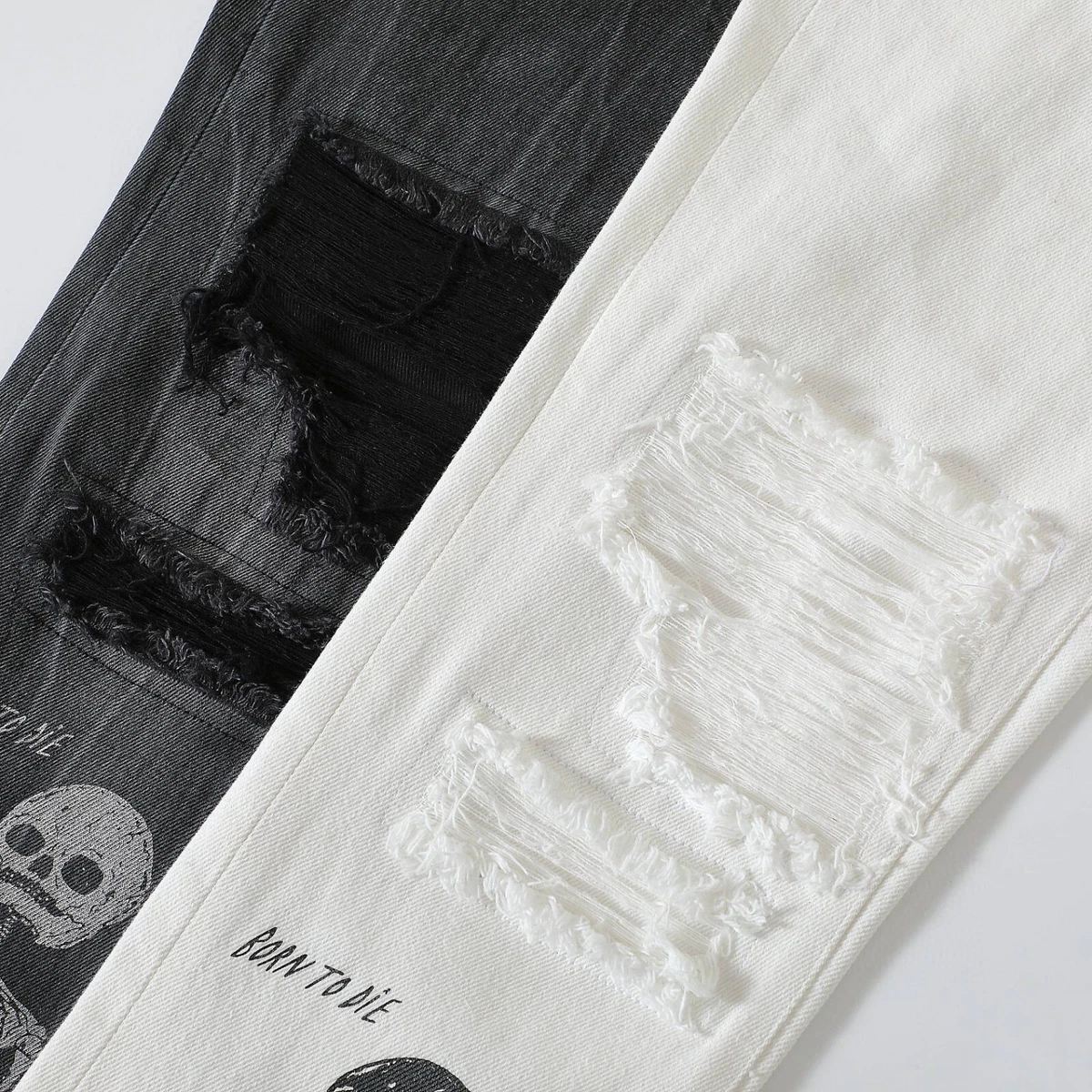 Falection 23SS GD SKULL Flare Carpenter DENIM JEANS SWEATPANTS