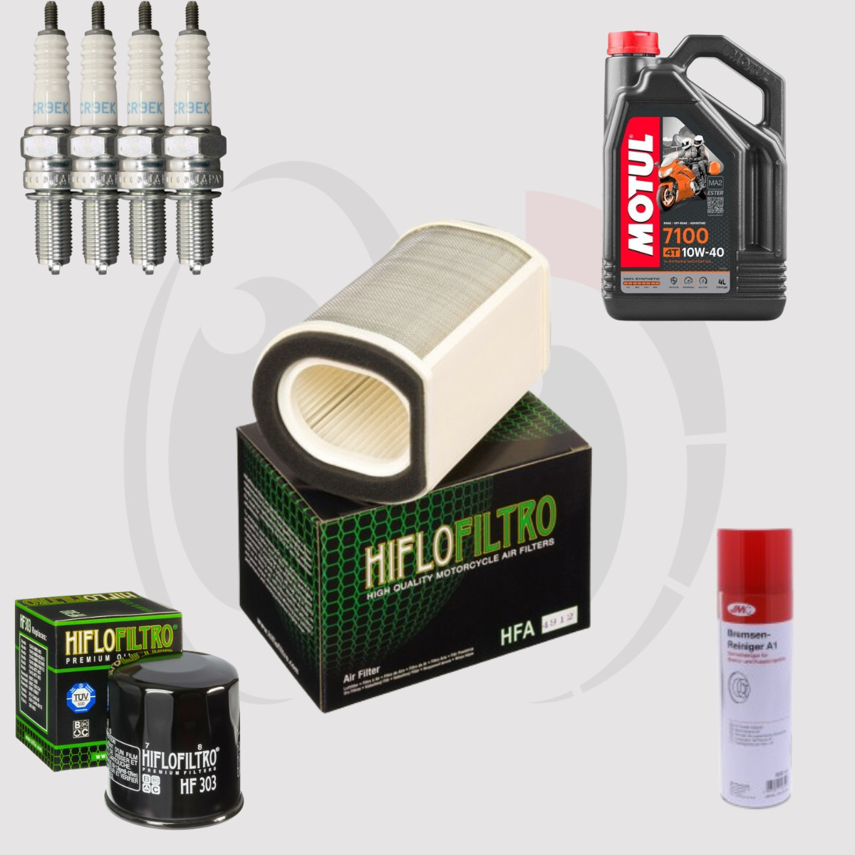 Kit vidange Yamaha FZ6 Fazer 2004-2006 avec huile Motul 7100 10W40 et filtre