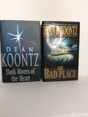 dean koontz books bundle THE BAD PLACE & DARK RIVERS OF THE HEART Hardbacks