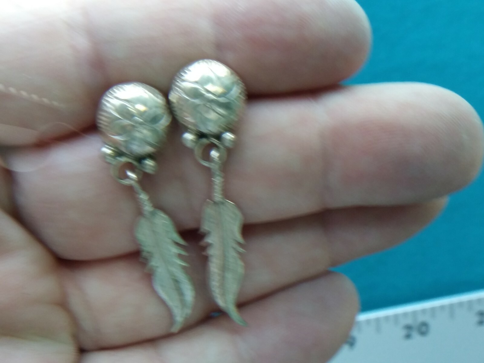 925 Sterling Silver Dangle Leaf Shape Earrings  #… - image 3