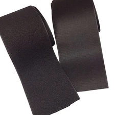 4" Inch Wide x 1 YARD (3 Feet) BLACK Sew on Hook & Loop Fastener Tape Set FREESH