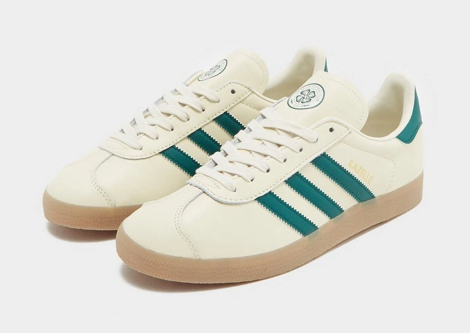 Adidas gazelle vintage hotsell white green gum
