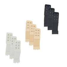 More of Me to Love Bra Stretch Extender 9Pack - Black, White, Beige - 2/3/4-Hook