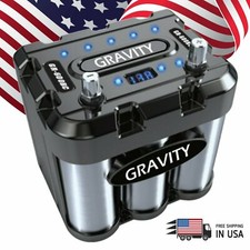 Gravity Audio 600bc 600a Car Battery Capacitor With Led Black Chrome - Pk2