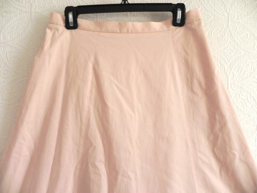 Antonio Melani Midi Skirt Light Peach Cotton/Elastane Lined A-Line Size 8 - Picture 2 of 7