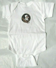 NCAA Florida State Seminoles Embroidered Logo White One Piece 12M Two Feet Ahead