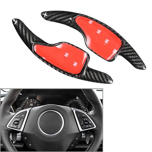 T-carbon Real Carbon Fiber Paddle Shifter Extensions For Chevy Camaro (2016-2024) & Corvette C7 (2014-2019) - Black