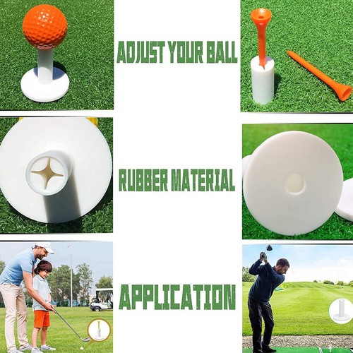 Golf Rubber Tees Holder Tee Range Driving Practice Mat Size 1.5’’(38mm) 10Sets - Picture 11 of 11