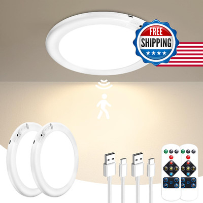 Gotopceed 2 Pack Rechargeable Motion Sensor Ceiling - Ceiling