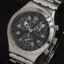Swatch Irony Chronograph QZ Black Dial Wristw...