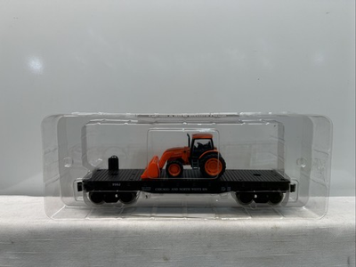 #ad Menard#x27;s 279 3186 Chicago amp; Northwestern Flatcar w Kubota Tractor 2016 O gauge $31.45