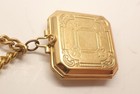 Vintage Coro Gold Octagon Double Picture Locket W Crown Top Bar — photo 9
