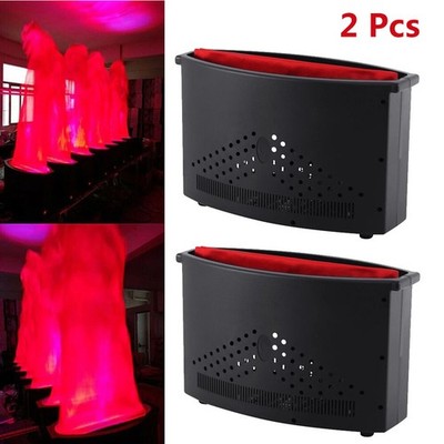 2PCS 24 LED Fake Fire Flame Light Red & Blue 3D Fake Flame Lamp Effect Stage DJ