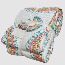 Levtex Home White Floral Mayla 3-Pc. Quilt Set Size, Full/Queen