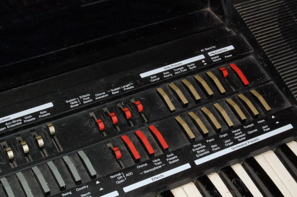 Lowrey Micro Genie V-120/V120 Cuerda Sintetizador Teclado Analógico Batería Foto 4 de 4