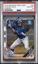 2019 BOWMAN MEGA BOX CHROME #89 ESTEURY RUIZ PSA 10