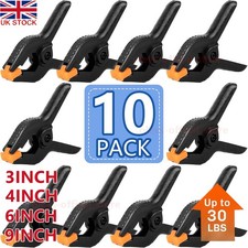 1-10x Large Spring Clamps 3-9" Set Heavy Duty Market Tarpaulin Quick Grip Clip