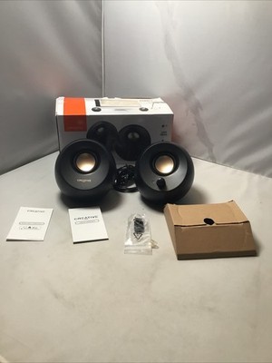 CREATIVE Pebble V2 - Minimalistischer 2.0 USB-C Powered Speaker (schwarz) 