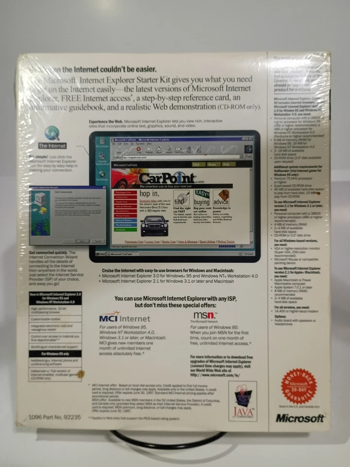 De colección Microsoft Windows Internet Explorer Starter Kit CD (SELLADO) Disquetes CAJA Foto 2 de 2
