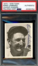 Ernie Lombardi PSA DNA Signed 1973-1978 TCMA Autograph