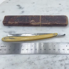 Vintage Halberd F.A. Clauberg Made in Germany Straight Razor /w Original Box
