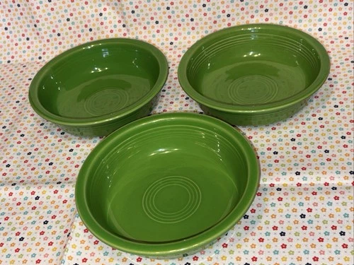 Set of 3 Fiesta Fiestaware Cereal Soup Bowl Shamrock Green 6 7/8” Homer Laughlin
