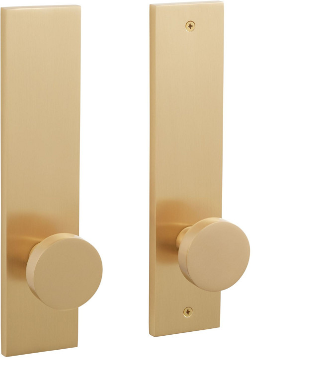 Signature Hardware 455659 Moceri Solid Brass Dummy Door Knob Set Satin Brass 12890₽