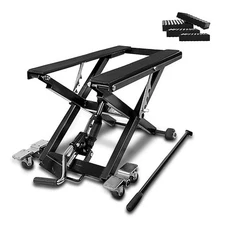 Motorcycle Jack Scissor Hydraulic Lift XL blK incl. 4 rubber blocks
